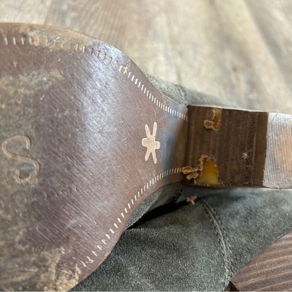 Women's Suede Ankle Boots - Picture 5 of 7